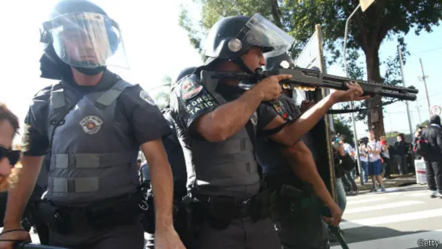 Polisi Brasil di Sao Paulo