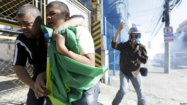 Protestas en Sao Paulo