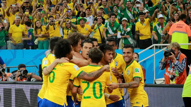 Jogadores comemoram gol da seleção (VIPCOMM)