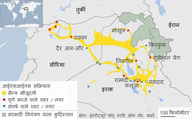 इराक़ में आईएसआईएस का प्रभाव