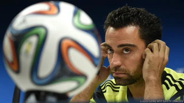 Xavi, người chơi trong World Cup 2010, vẫn là trụ cột của Tây Ban Nha