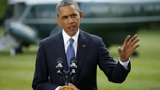 باراک اوباما: مداخله نظامی خارجی، چه از طرف آمریکا و چه هر کشور دیگر نمی‌تواند مشکل را در بلندمدت حل کند