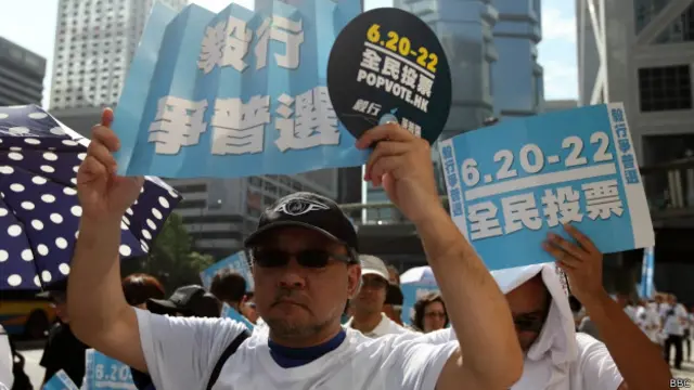 毅行争普选参加者（14/06/2014）