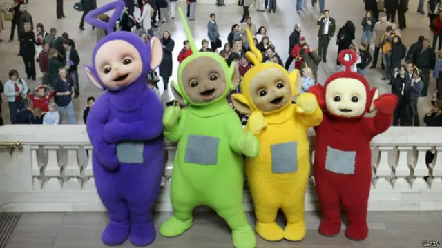 Tinky Winky, Diosy, Laa Laa dan Poo, empat tokoh rekaan Teletubbies.