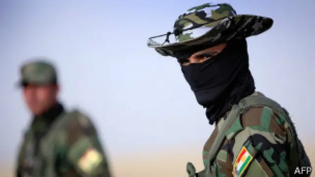 Combatientes kurdos iraquíes
