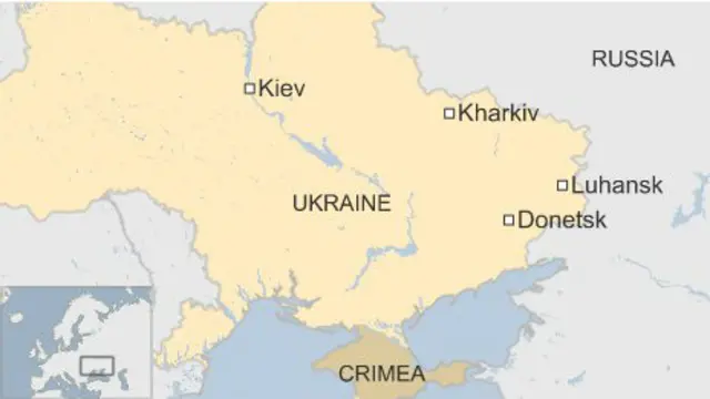 Wilayah timur Ukraina dikuasai kelompok pemberontak pro-Rusia.