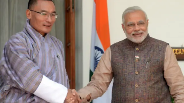 بھوٹان کے وزیر اعظم شیرنگ توبگے گذشتہ ماہ نریندر مودی کی حلف برداری میں شریک ہوئے تھے