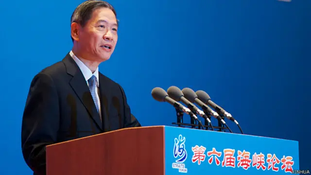 張志軍在廈門海峽論壇大會上致辭（新華社圖片15/6/2014）