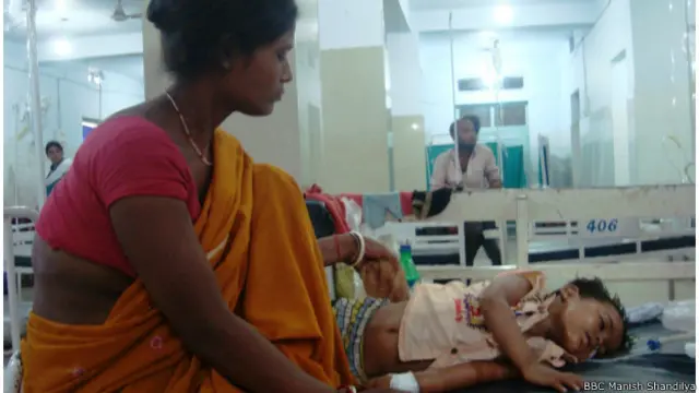 एईएस से पीड़ित बच्चा, बिहार