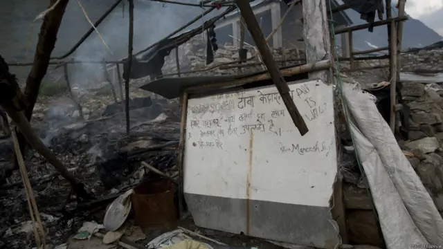 केदारनाथ में बाढ़ से हुई तबाही के बाद का मंजर