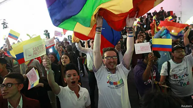 seguidores de Santos en Bogota