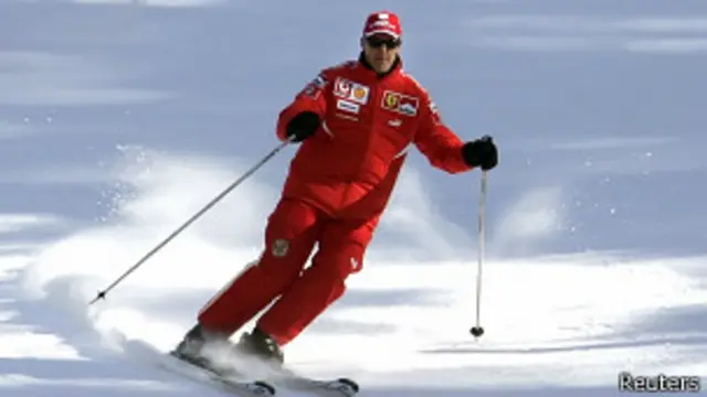 Schumacher esquiando en 2006