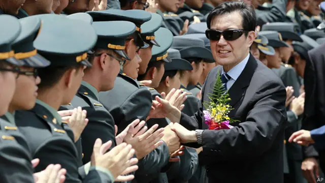 马英九主持了阅兵庆祝活动