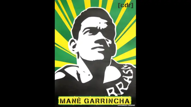 ریو ڈی جنیرو کے رہائشی گرافک آرٹسٹ نے سٹینسل سے بنے ہوئے اپنے اس فن پارے کے لیے برازیل کے عظیم اور سب سے زیادہ چاہے جانے والے کھلاڑیوں میں سے ایک گرینشا کا انتخاب کیا۔ 