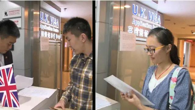 中國學生申請英國簽證