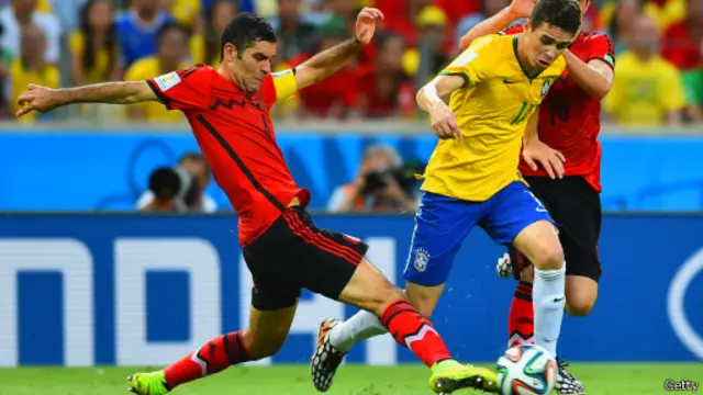 برازیلی پلے میکر آسکر ایسے کھیل کا مظاہرہ نہ کر سکے جیسا کروئیشیا کے خلاف میچ میں کیا تھا