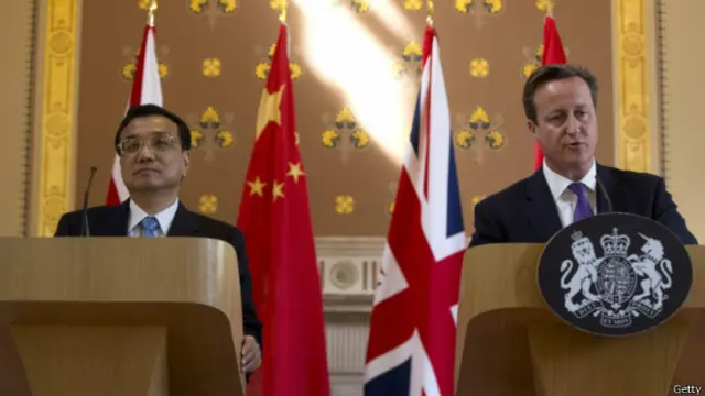 中国总理李克强与英国首相卡梅伦（17/06/2014）