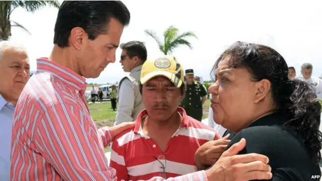 墨西哥总统涅托和被欺凌致死的海克尔的父母