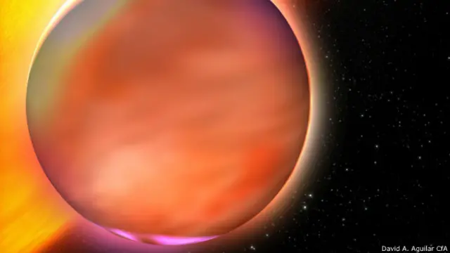 Representación gráfica del planeta HD 189733b