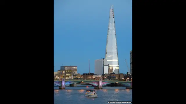 लंदन स्थित शार्ड की इमारत 