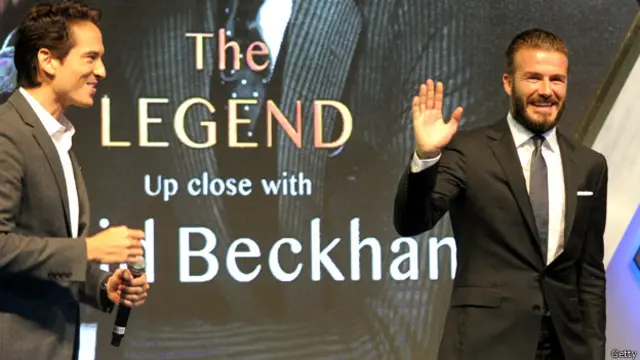 Дэвид Бекхэм на встрече с болельщиками