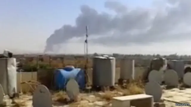 Imágenes de un video aficionado de los enfrentamientos en la refinería