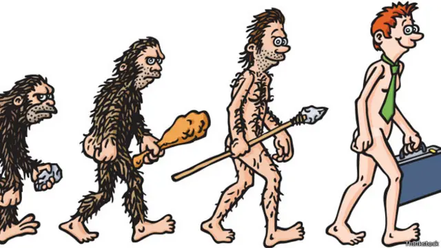 Шуточное изображение эволюции