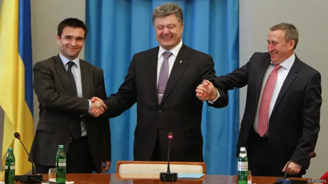 Павел Климкин, Петр Порошенко, Андрей Дещица