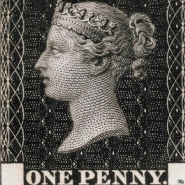 “黑便士”1840年向英国公众发行,是世界上第一个背面带胶的粘贴邮票。