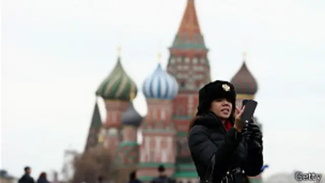 Турист на Красной площади