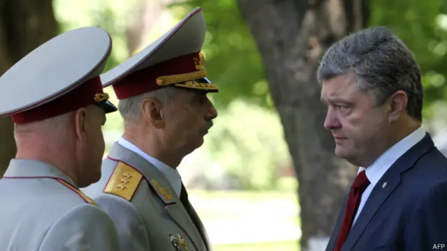 Петр Порошенко с военными