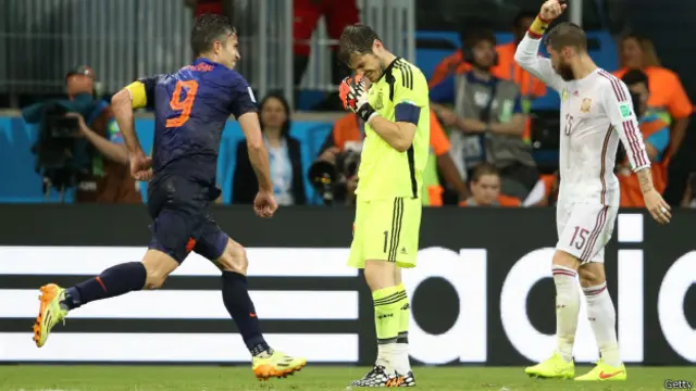 Holanda vence Espanha por 5 a 1 | Crédito: Getty