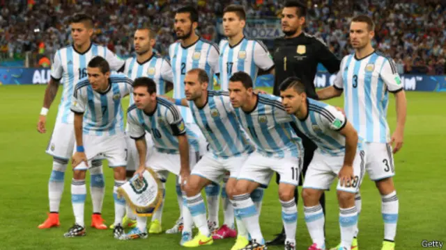 Tim Argentina saat menghadapi Bosnia-Herzegovina di laga pertama.