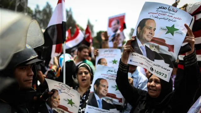 Seguidores de Abdel Fattah al Sisi