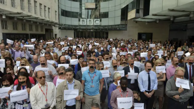 Акция протеста в Би-би-си