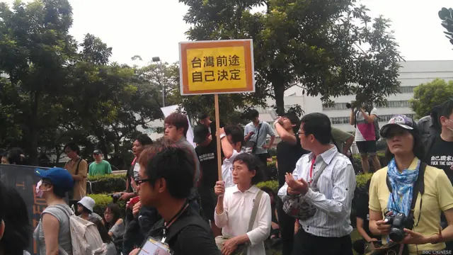 张志军抵台访问（BBC中文网照片）