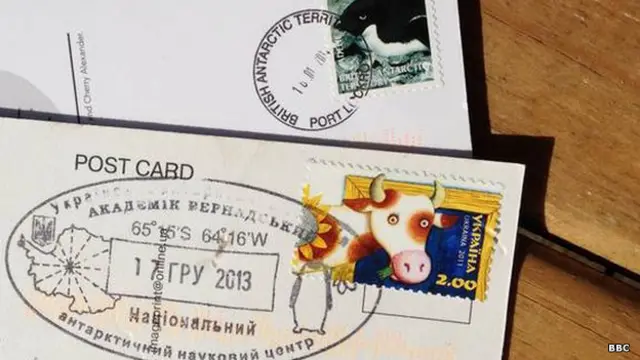 Postal ucraniana en el Polo Sur