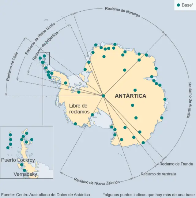 Mapa de reclamos antárticos