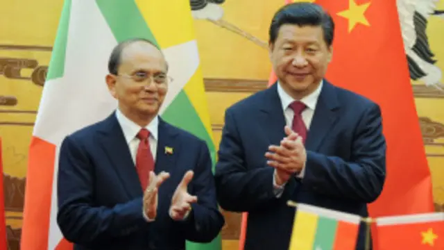 Burmese President and Chinese counterpart