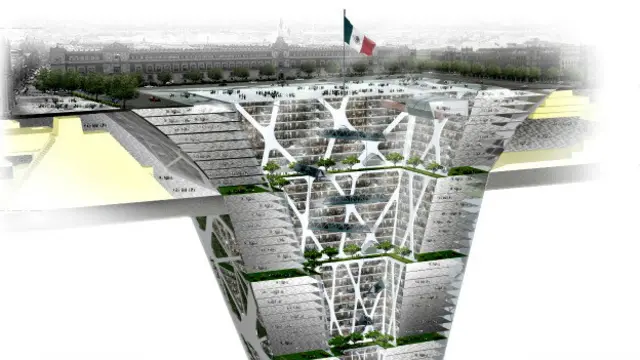 Prédio subterrâneo no México (BBC)