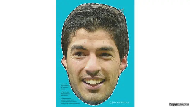 Máscara do jornal El Observador (Reprodução)