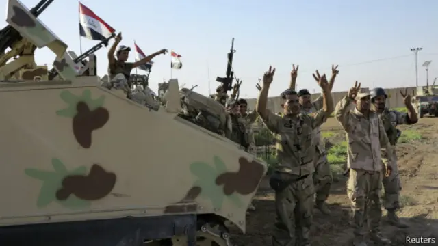 شارك آلاف الجنود العراقيين في الهجوم على تكريت.
