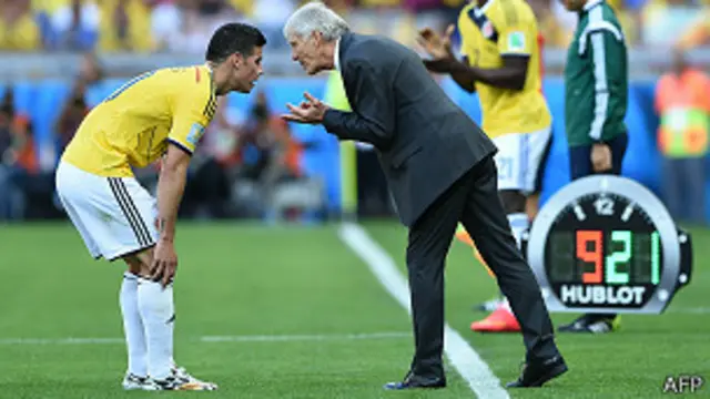 James Rodríguez e José Pekerman