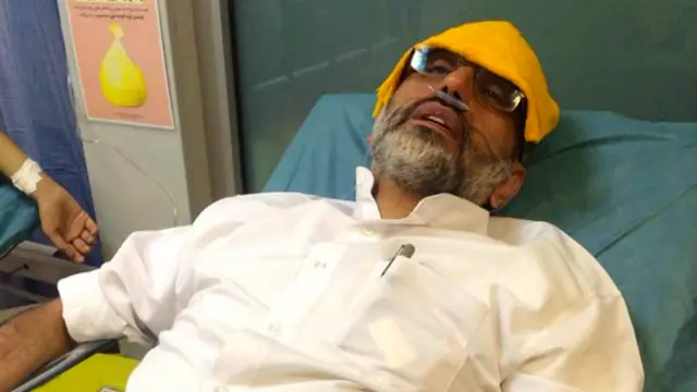 عکسی که صفحه هواداران آقای خزعلی از او در بیمارستان منتشر کرده است