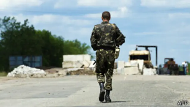 Soldado separatista prorruso en el este de Ucrania