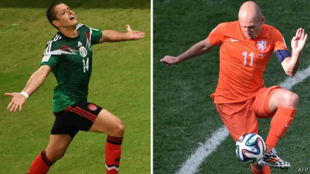 Cuộc đấu giữa Hernandez trẻ trung của Mexico và lão tướng Hà Lan Robben.