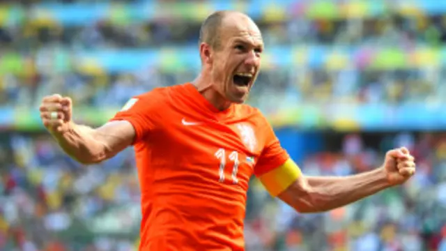 Robben comemora gol em Fortaleza / Crédito: Getty