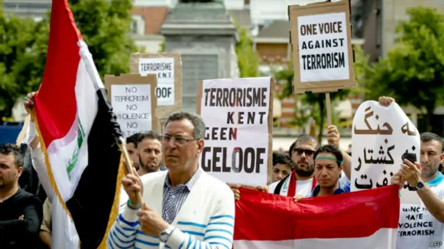 Manifestación contra ISIS