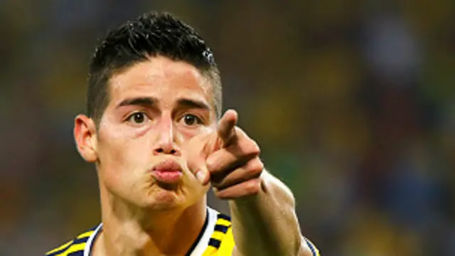 کولمبیا کے جیمز رادریگز اس وقت تک ورلڈ کپ کے ٹاپ سکورر ہیں