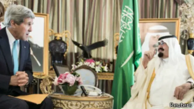 الملك عبد الله وجون كيري